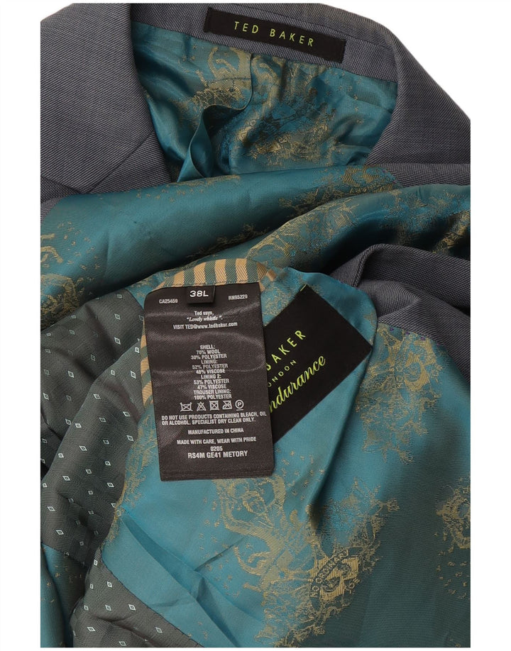 Ted Baker Herre 2-knaps blazerjakke UK 38 Medium Grey Wool