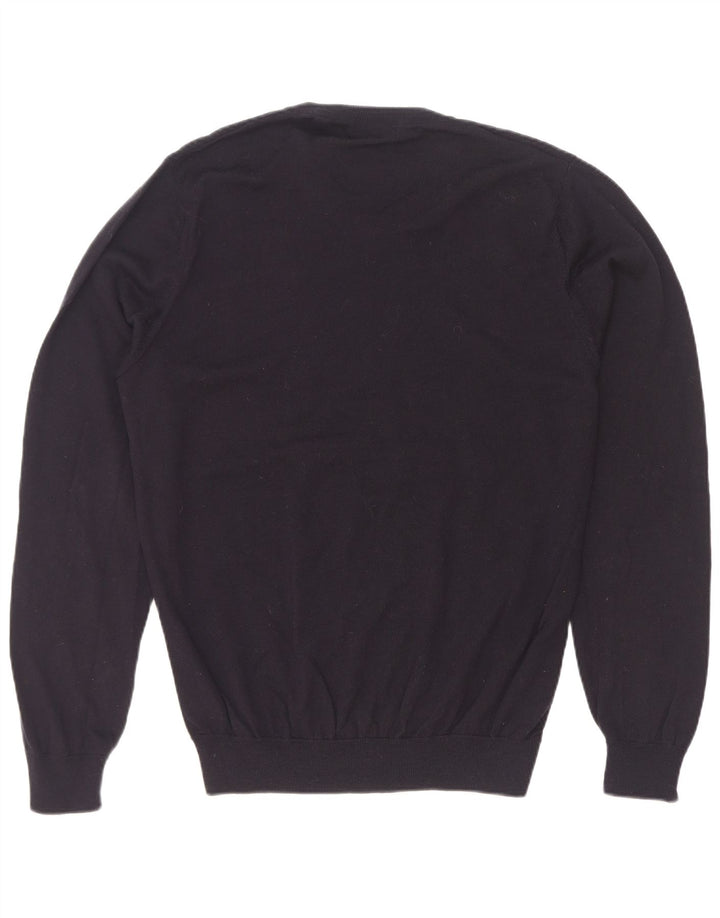 Marks & Spencer Herre V-hals sweater Stor marineblå Merinould