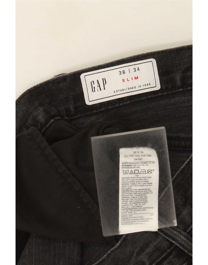 Gap Herre Slim Jeans W36 L34 Sort Bomuld