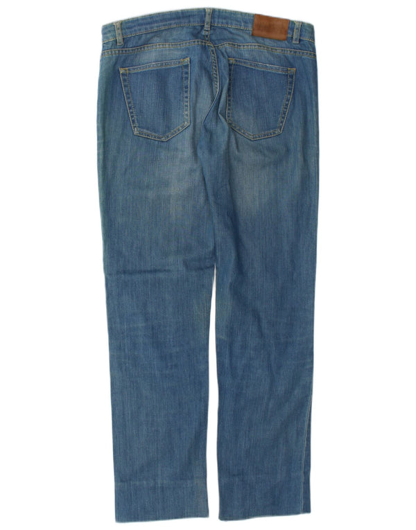 Zara Womens Distressed Straight Jeans EU 40 Medium W30 L29 Blue Cotton