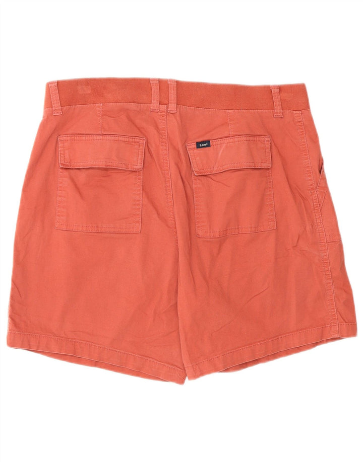 Lee Womens Regular Mid Rise Bermuda Shorts UA 14 XL W32 Orange Bomuld