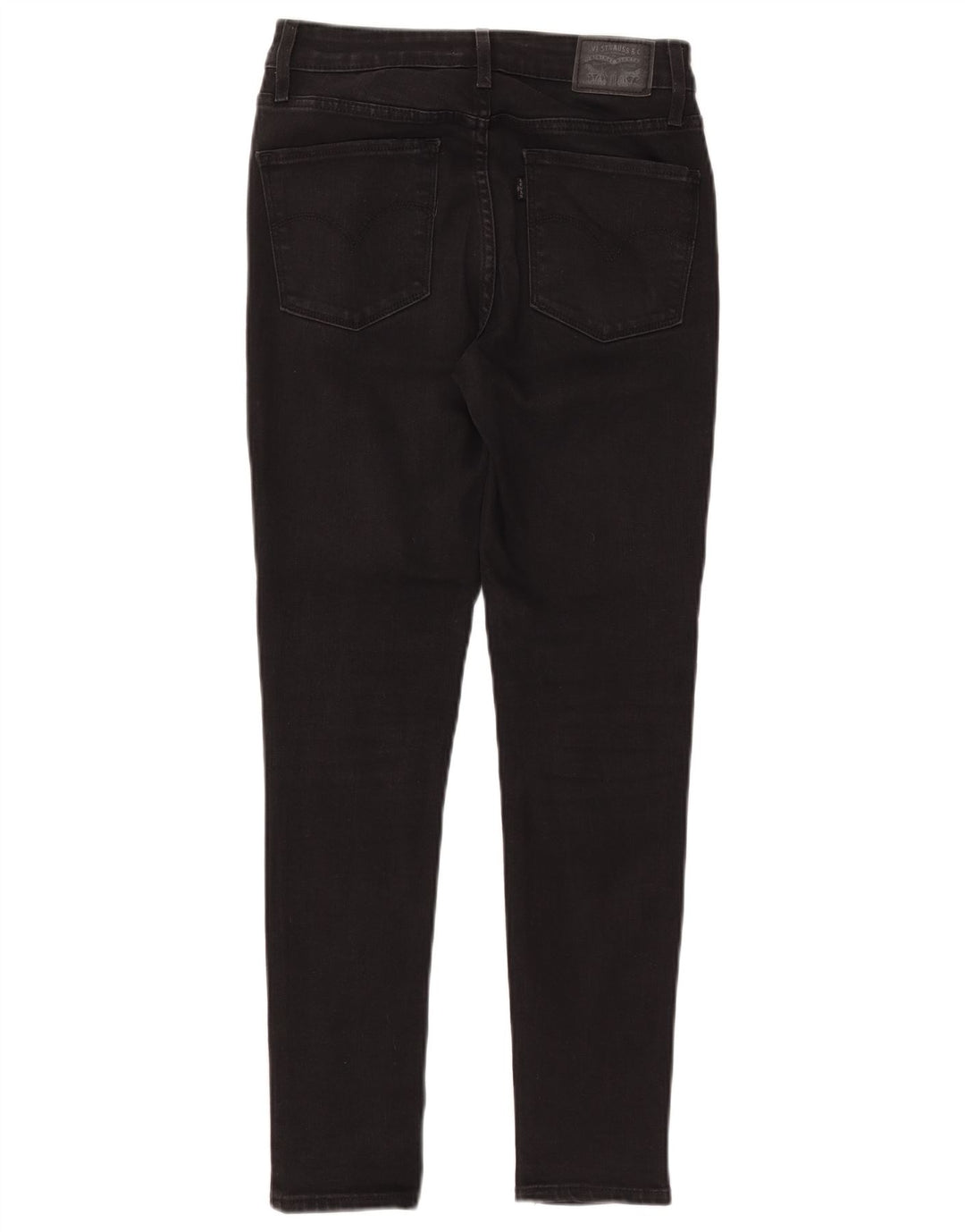 LEVI'S Dame 721 Skinny Jeans med høj talje W26 L27 sort bomuld