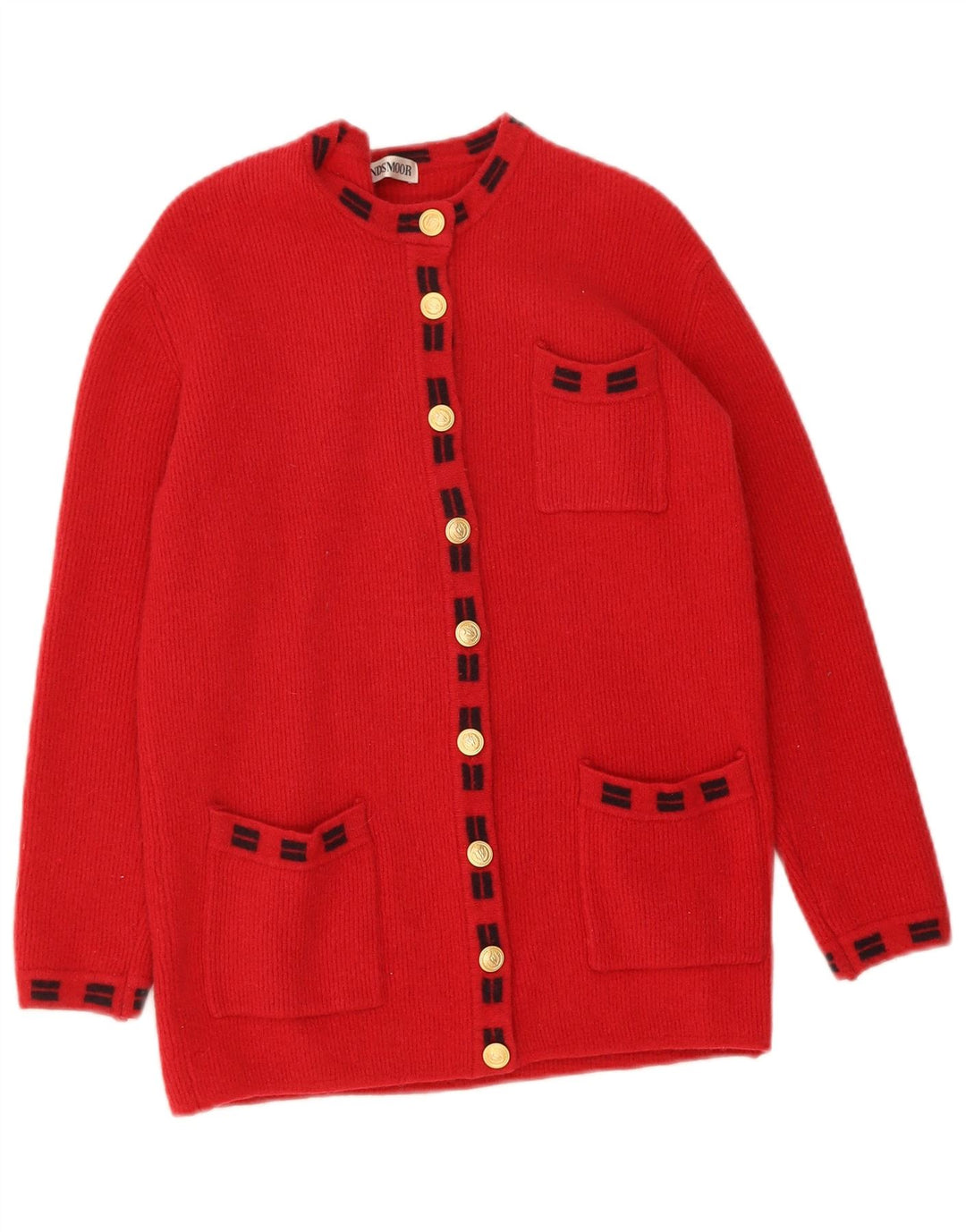 WINDSMOOR Womens Cardigan Sweater UK 10 Small Red Lambswool