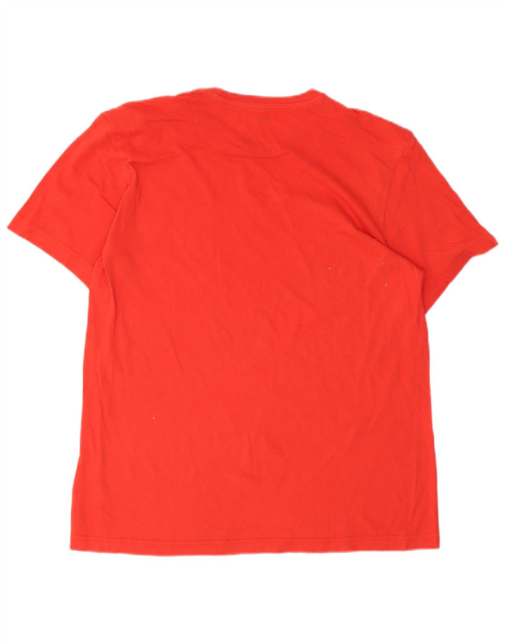 Reebok Herre Grafisk T-Shirt Top Stor Rød Bomuld