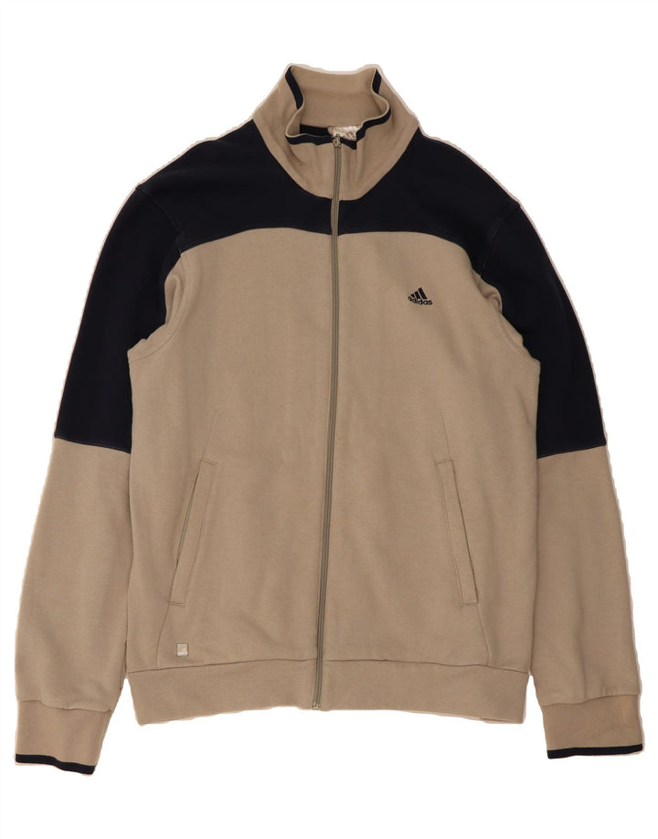 ADIDAS Mens Tracksuit Top Jacket XL Grey Colourblock Polyester Vintage Adidas and Second-Hand Adidas from Messina Hembry 