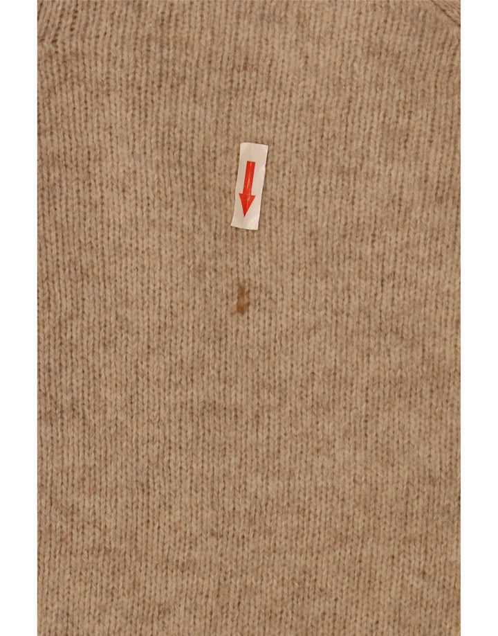 Zara Herre V-hals sweater Stor Beige Uld