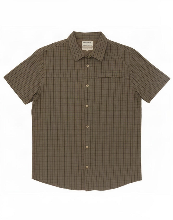 Mountain Warehouse Kortærmet Herreskjorte Stor Grå Gingham Bomuld