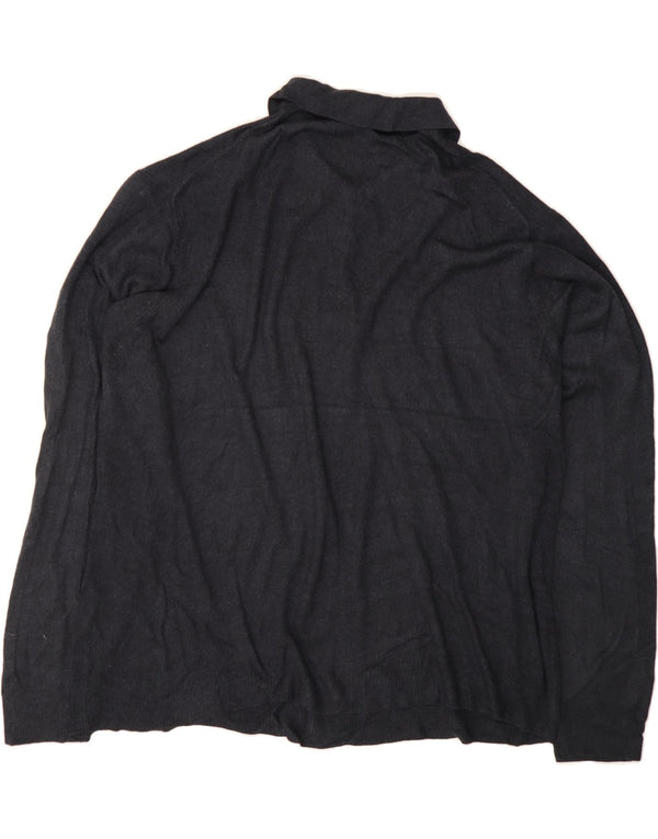 DOCKERS Herre Polo Neck Jumper Sweater 3XL Navy Blue Argyle/Diamond