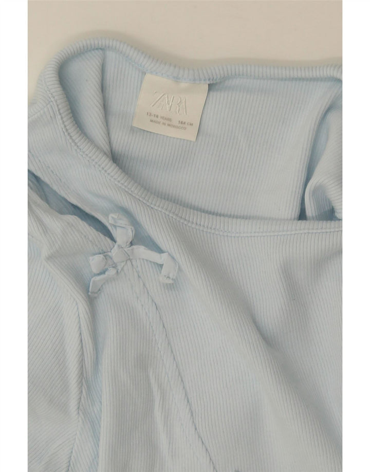 ZARA Pige T-Shirt Top 13-14 År Blå