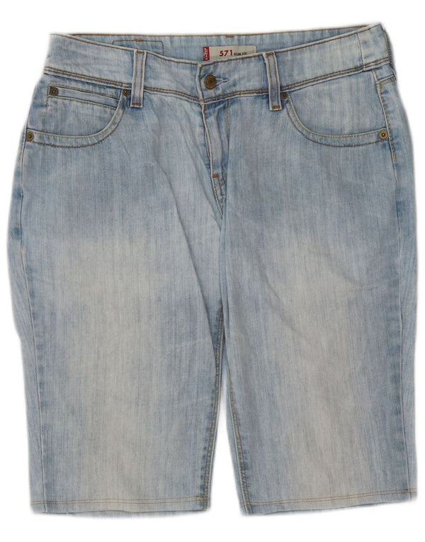 Levi's Womens 571 Slim Fit denimshorts W31 Medium Blue Bomuld