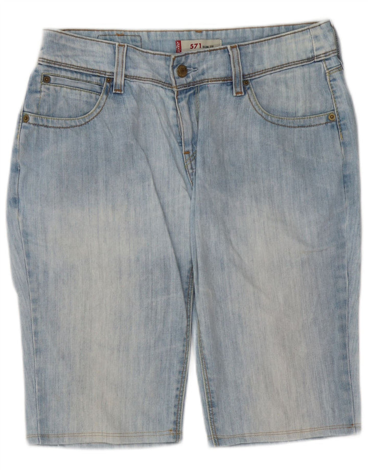 Levi's Womens 571 Slim Fit denimshorts W31 Medium Blue Bomuld