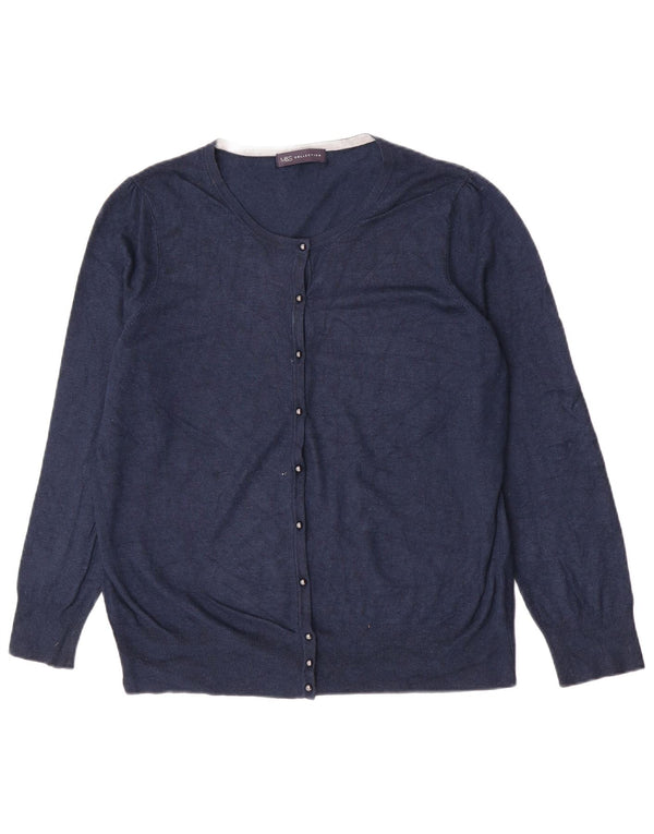 Marks & Spencer Dame Cardigan Sweater UK 16 Large Navy Blue