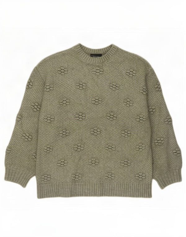 Marks & Spencer Dame sweater med rund hals DK 10 Small Khaki Floral