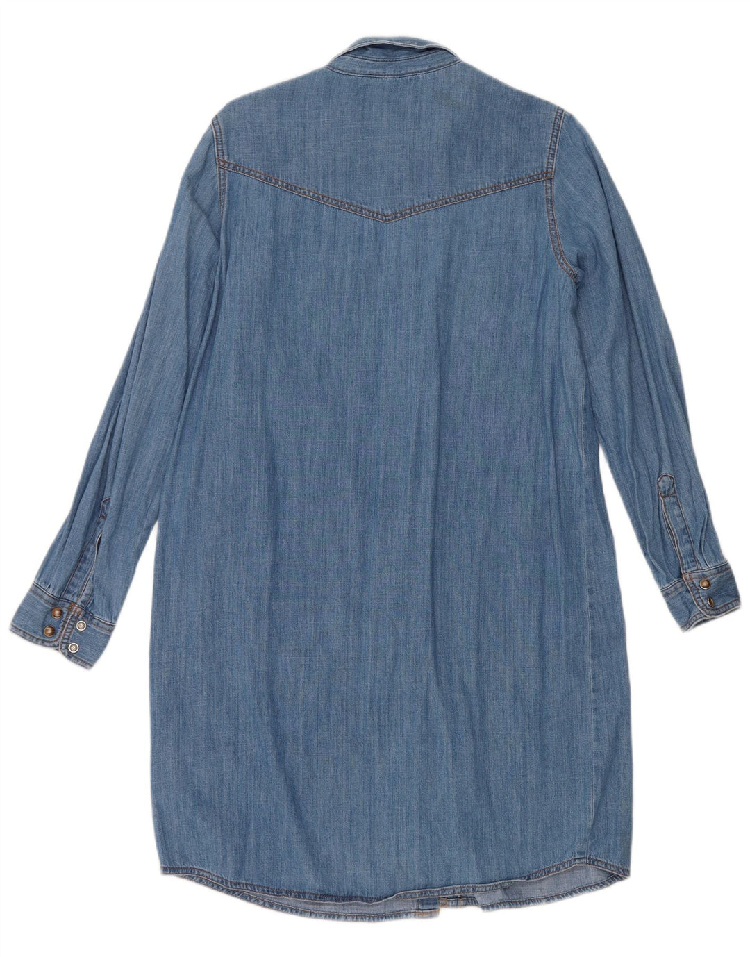 Marks & Spencer Dame Denim Shirt Dress UK 12 Medium Blue Cotton