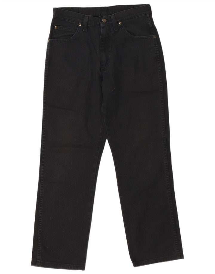 Wrangler Herre Regular Fit Straight Jeans W31 L29 Sort Bomuld