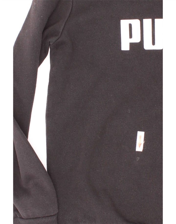 Puma Boys Graphic Sweatshirt Jumper 7-8 år Sort Bomuld