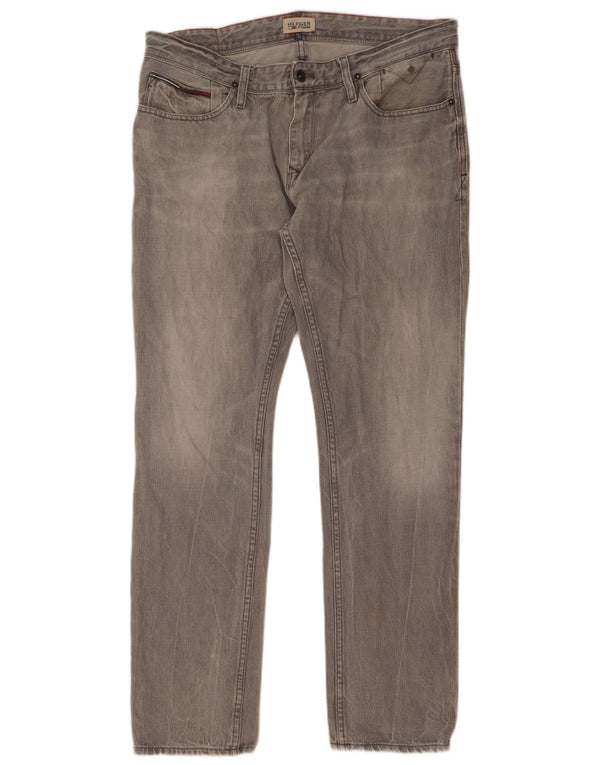 Tommy Hilfiger Herre Slim Jeans W36 L34 Grå