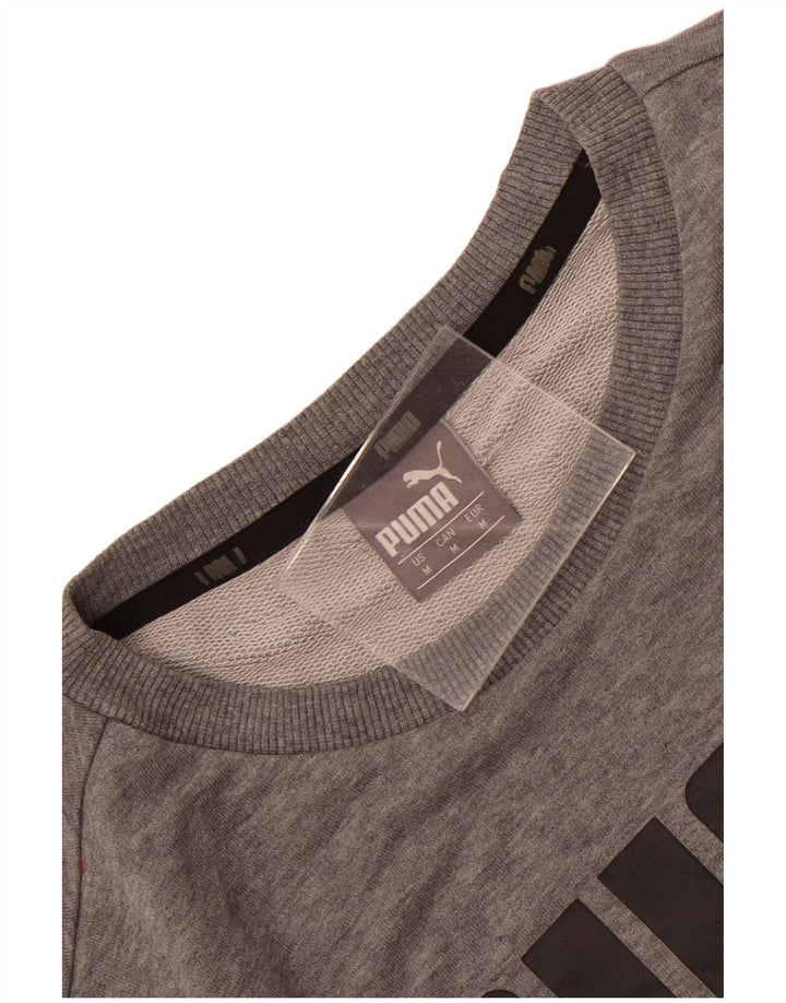 Puma Herre grafisk sweatshirt Jumper Medium Grey Flecked Bomuld