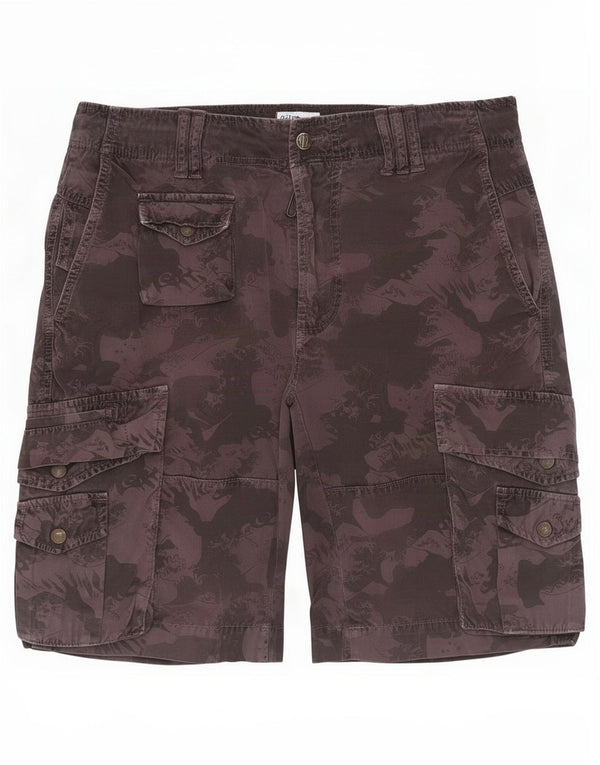 Diesel Dame Cargo Shorts Medium W31 Grå Camouflage Bomuld