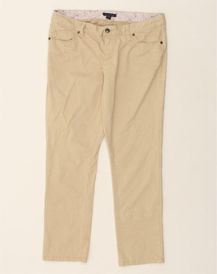 TOMMY HILFIGER Womens Slim Casual Trousers US 8 Medium W30 L26 Beige | Vintage Tommy Hilfiger | Thrift | Second-Hand Tommy Hilfiger | Used Clothing | Messina Hembry 