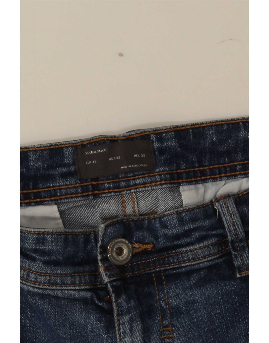 Zara Herre Denim Shorts EU 42 Large W32 Blå