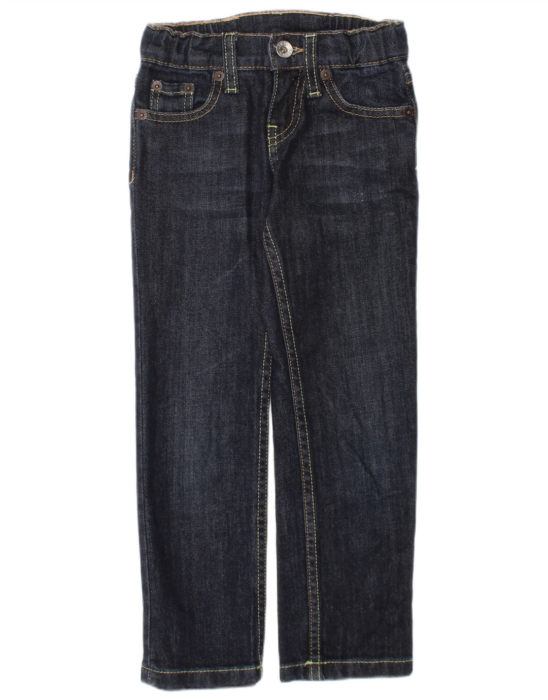 LEVI'S Lige jeans til drenge 3-4 år W20 L18 Marineblå bomuld