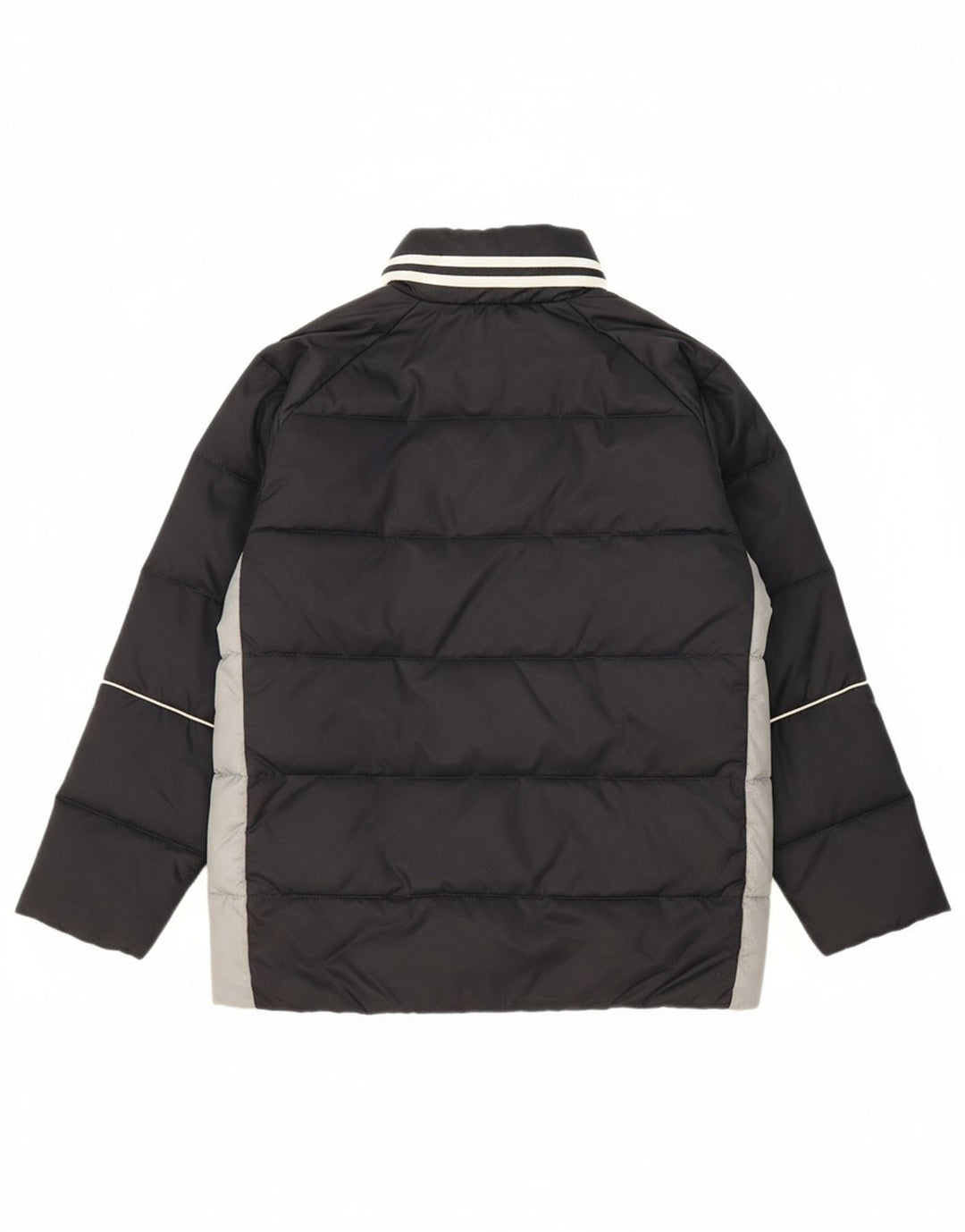 ADIDAS Boys Padded Jacket 11-12 Years Navy Blue Colourblock Polyamide