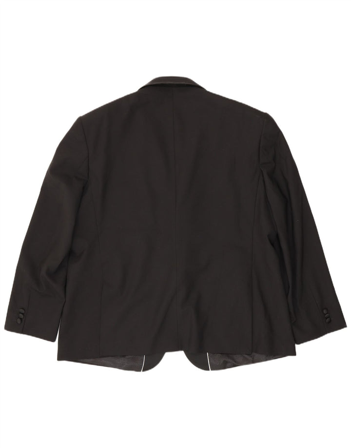Pierre Cardin Herre 1 Knap Blazer Jakke UK 52 6XL Sort Polyester