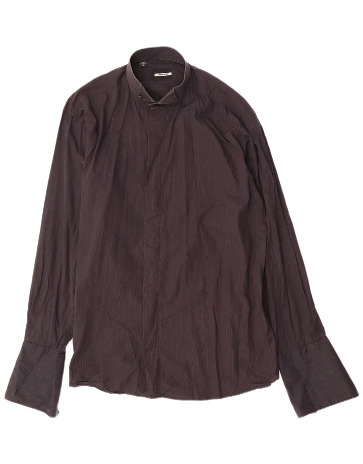 PIERRE CARDIN Herre formel skjorte str. 16 1/2 41 Stor sort nålestribe