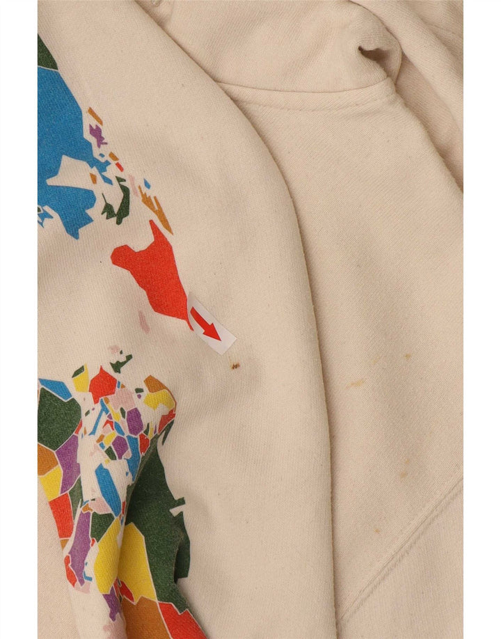 Vans Grafisk hættetrøje til mænd Large Off White Bomuld