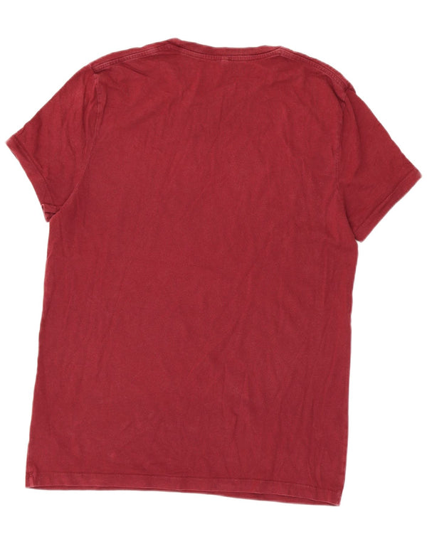 Jack Wills Herre T-Shirt Top Medium Bourgogne Bomuld