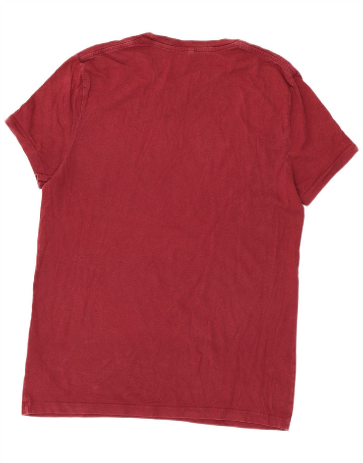 Jack Wills Herre T-Shirt Top Medium Bourgogne Bomuld