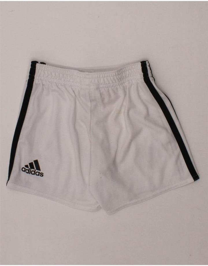 ADIDAS Boys Manchester United Sport Shorts 2-3 Years  White Polyester Vintage Adidas and Second-Hand Adidas from Messina Hembry 