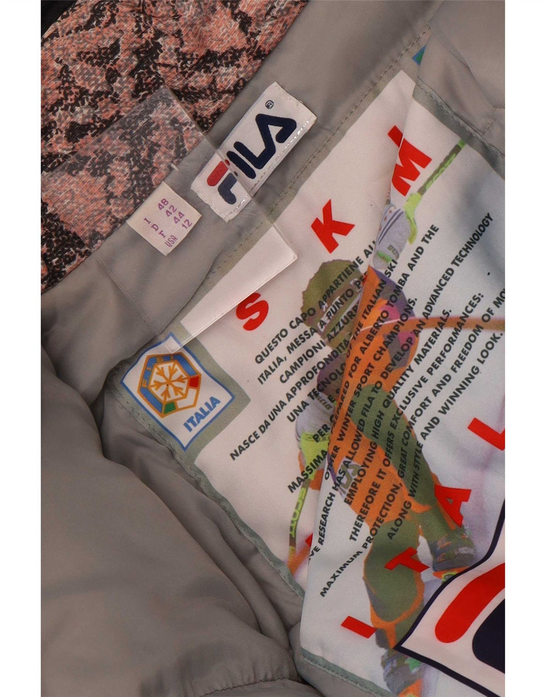 Fila Dame Ski Jumpsuit IT 48 XL Sort Colourblock