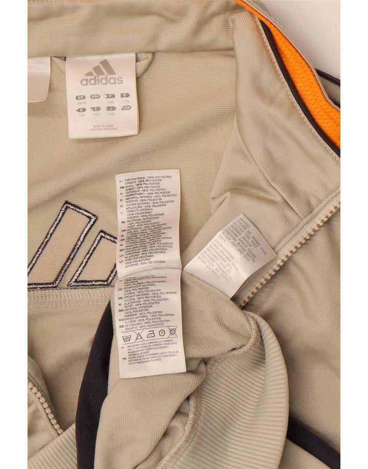 Adidas drenge grafisk træningsdragt topjakke 15-16 år Beige Colourblock