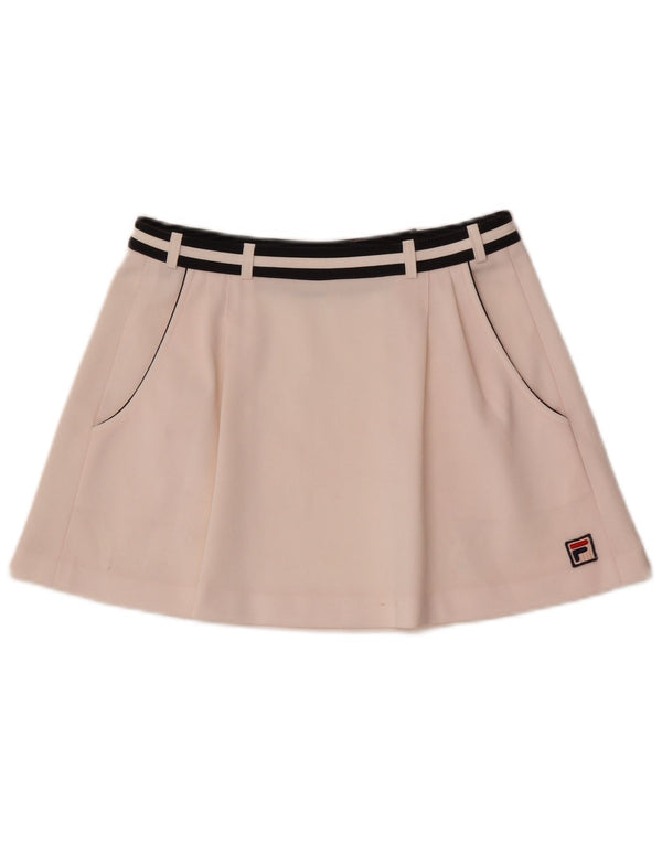 Fila Womens Mini Tennis Skirt UK 12 Medium White Striped Polyester