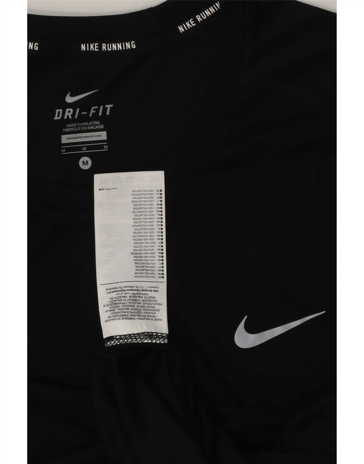 Nike Herre Dri Fit T-Shirt Top Medium Sort Polyester