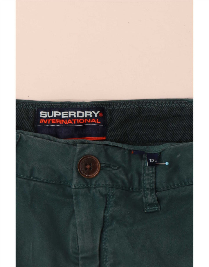 Superdry Regular Chino Shorts W32 mellemgrøn bomuld