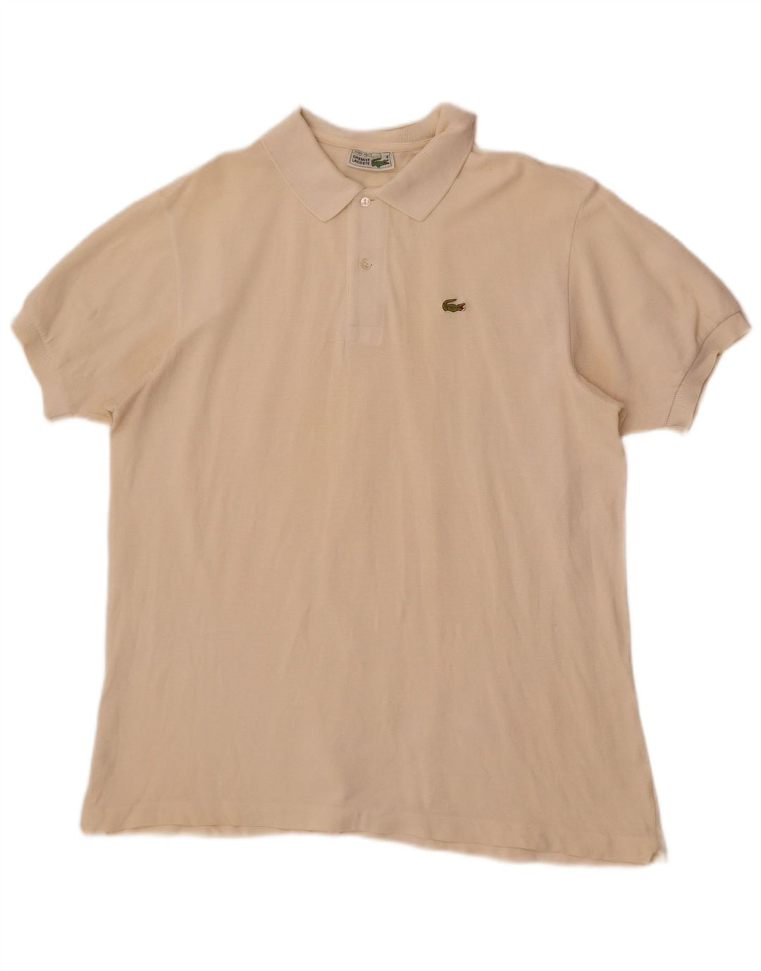 Lacoste Polo Shirt til mænd Størrelse 6 XL Hvid Bomuld