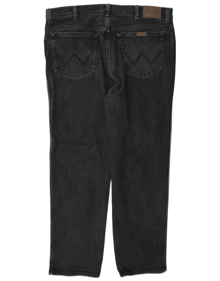 Wrangler Herre Regular Straight Jeans W42 L32 Grå Bomuld
