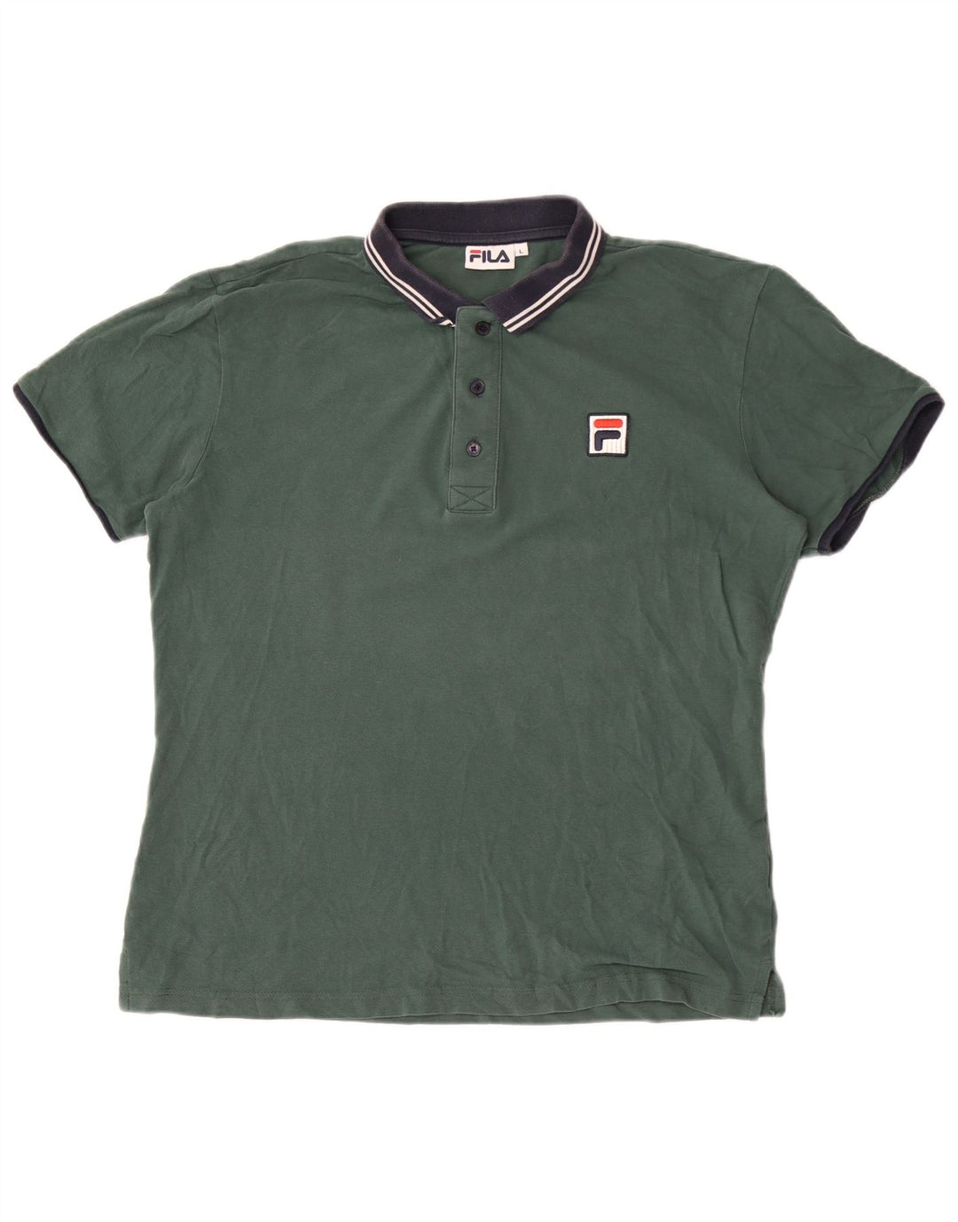Fila Poloskjorte til mænd Stor grøn Colourblock Bomuld