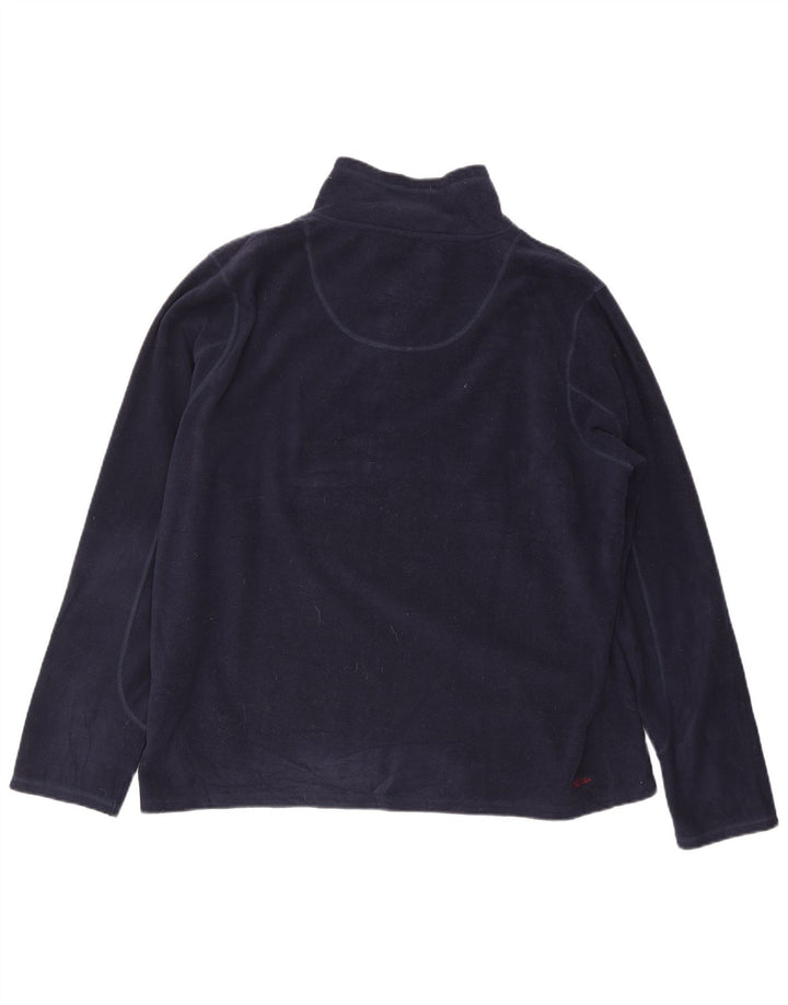 Fedt ansigt herre lynlås hals fleece jumper 2XL marineblå polyester