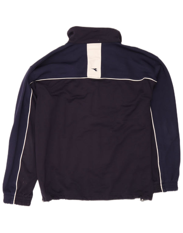 Diadora Herre træningsdragt Topjakke UK 38 Medium Navy Blue Colourblock