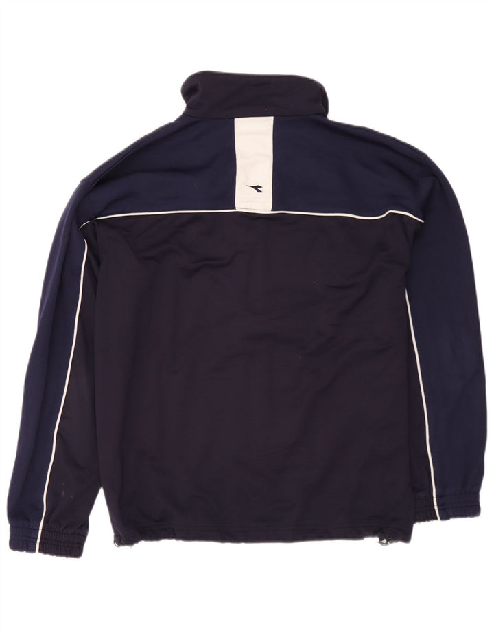 Diadora Herre træningsdragt Topjakke UK 38 Medium Navy Blue Colourblock