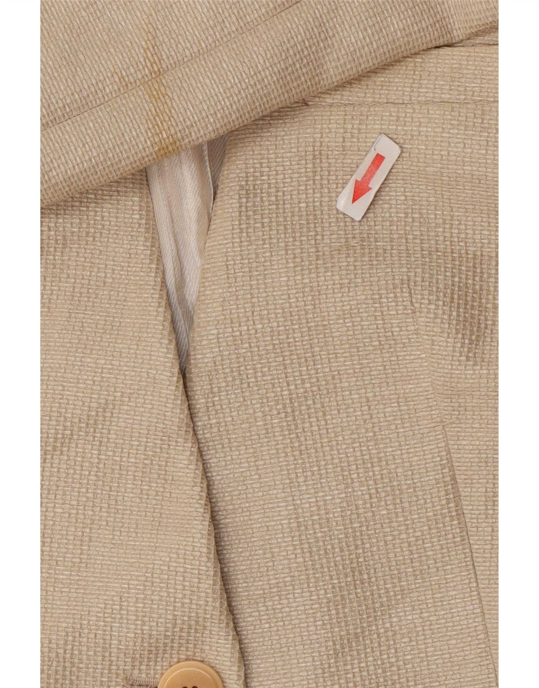 Zara Dame Blazer Jacket UK 12 Medium Beige Bomuld