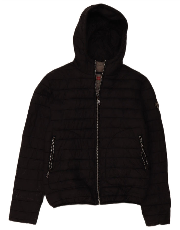Carrera Herre hættepolstret jakke UK 38 Medium Sort Polyamid