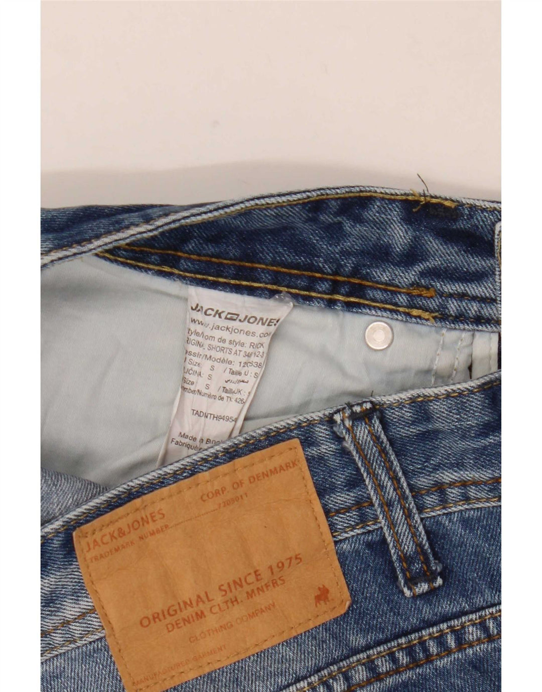 Jack & Jones denimshorts til mænd Small W30 blå bomuld