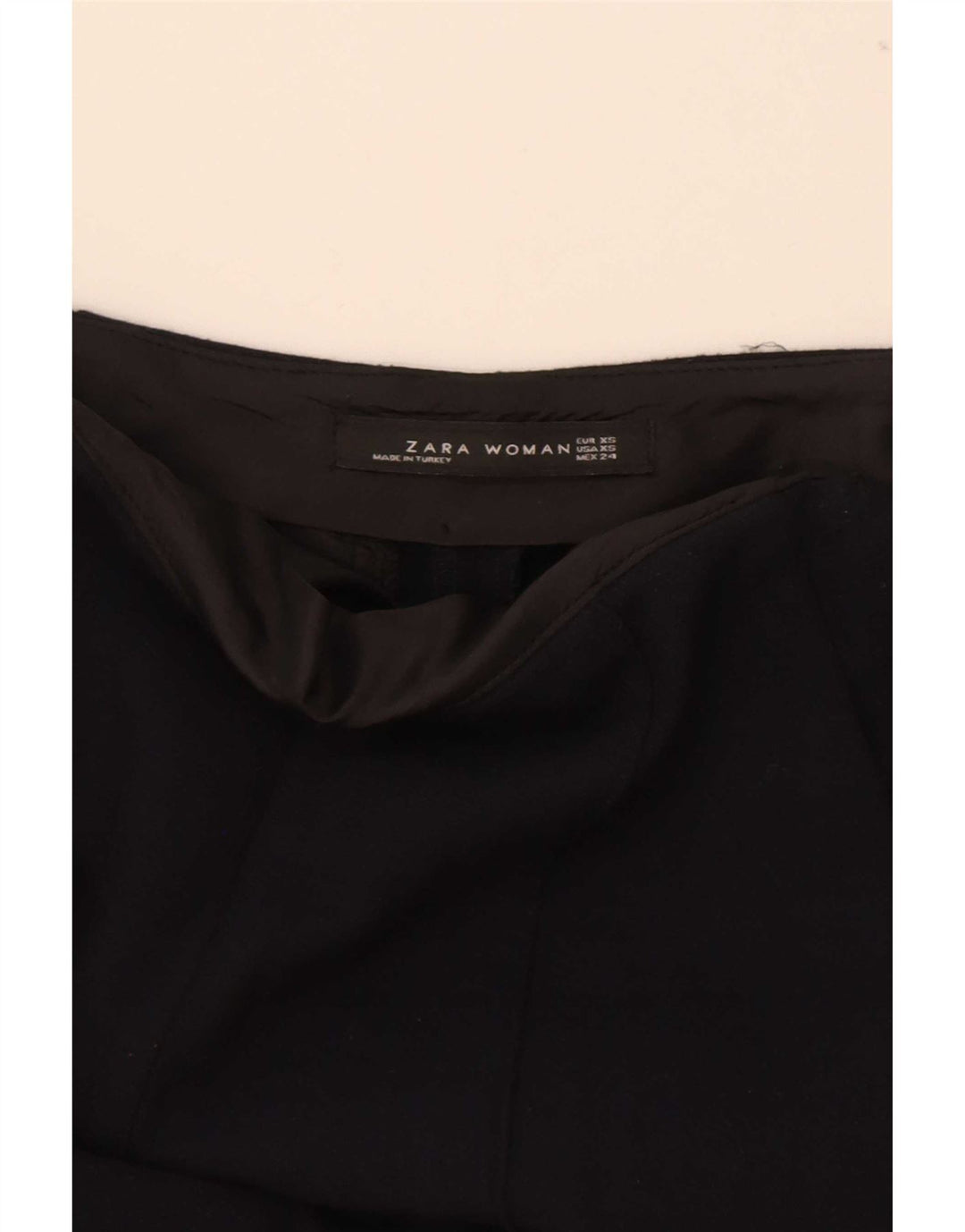 Zara Dame Slim Suit Bukser XS W25 L27 Sort Polyester