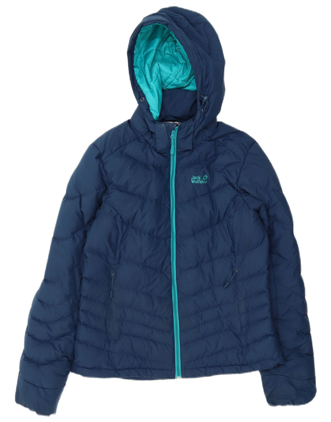 Jack Wolfskin, polstret jakke til kvinder, UK 8/10 Lille marineblå polyester