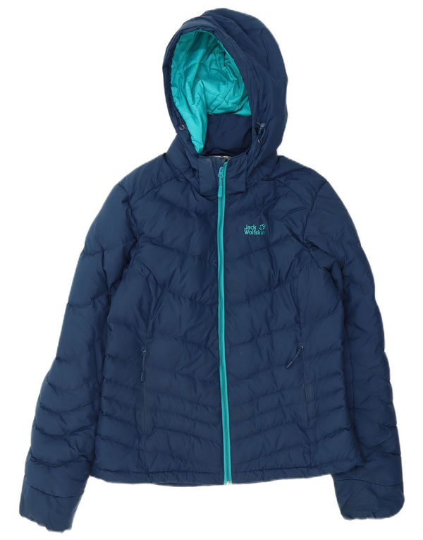 Jack Wolfskin, polstret jakke til kvinder, UK 8/10 Lille marineblå polyester